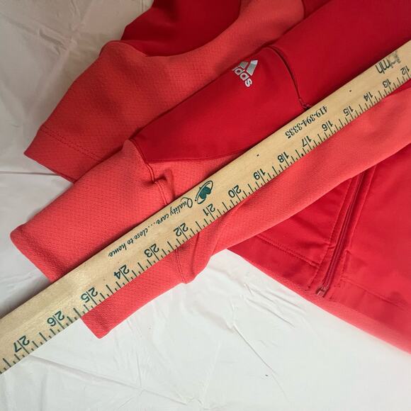 Adidas ClimaCool Women's Peach/Pink/Orange Large Athletic Workout Jacket - Picture 8 of 12